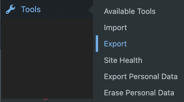 Tools and then Export